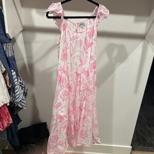 Floral Pink Midi Dress